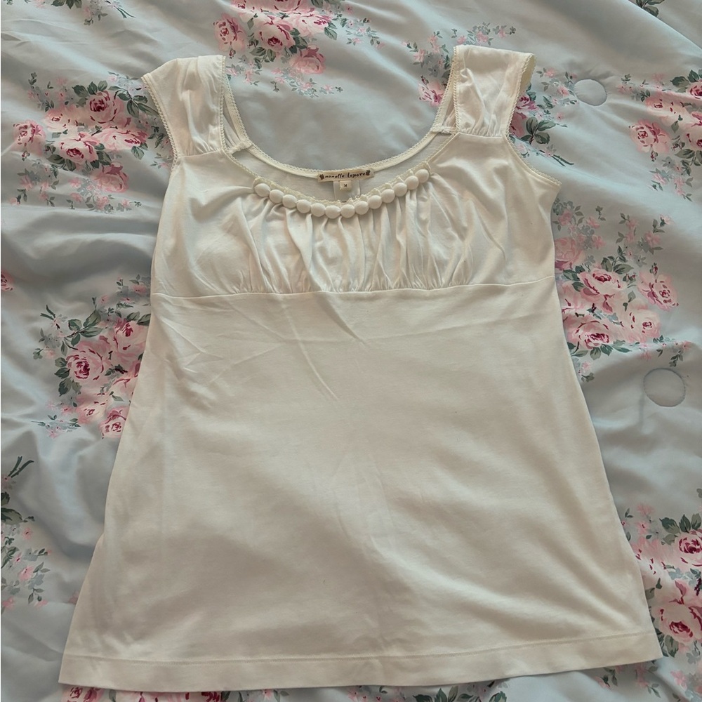 Vintage Nanette Lepore White Tank